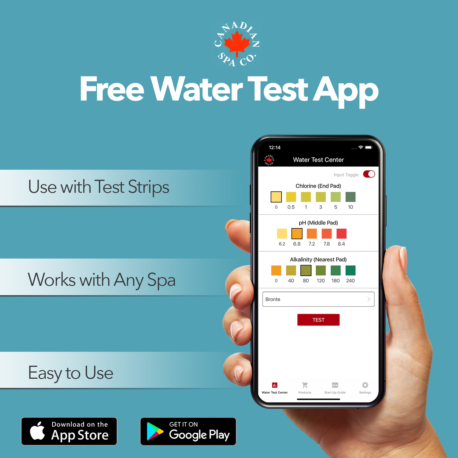 Free Water Test App by Canadian Spa