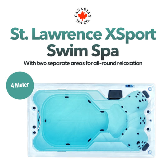 2025 13ft Swim Spa 15HP-Jet, 10-Person - St Lawrence Sport 390 x 226 x H120 cm