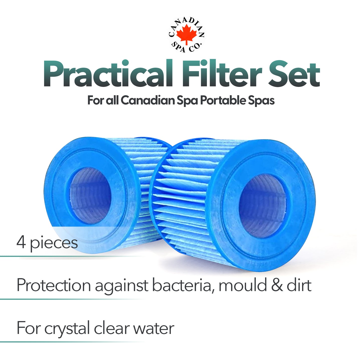Antimicrobial Portable Spa Filters - 4 Pack