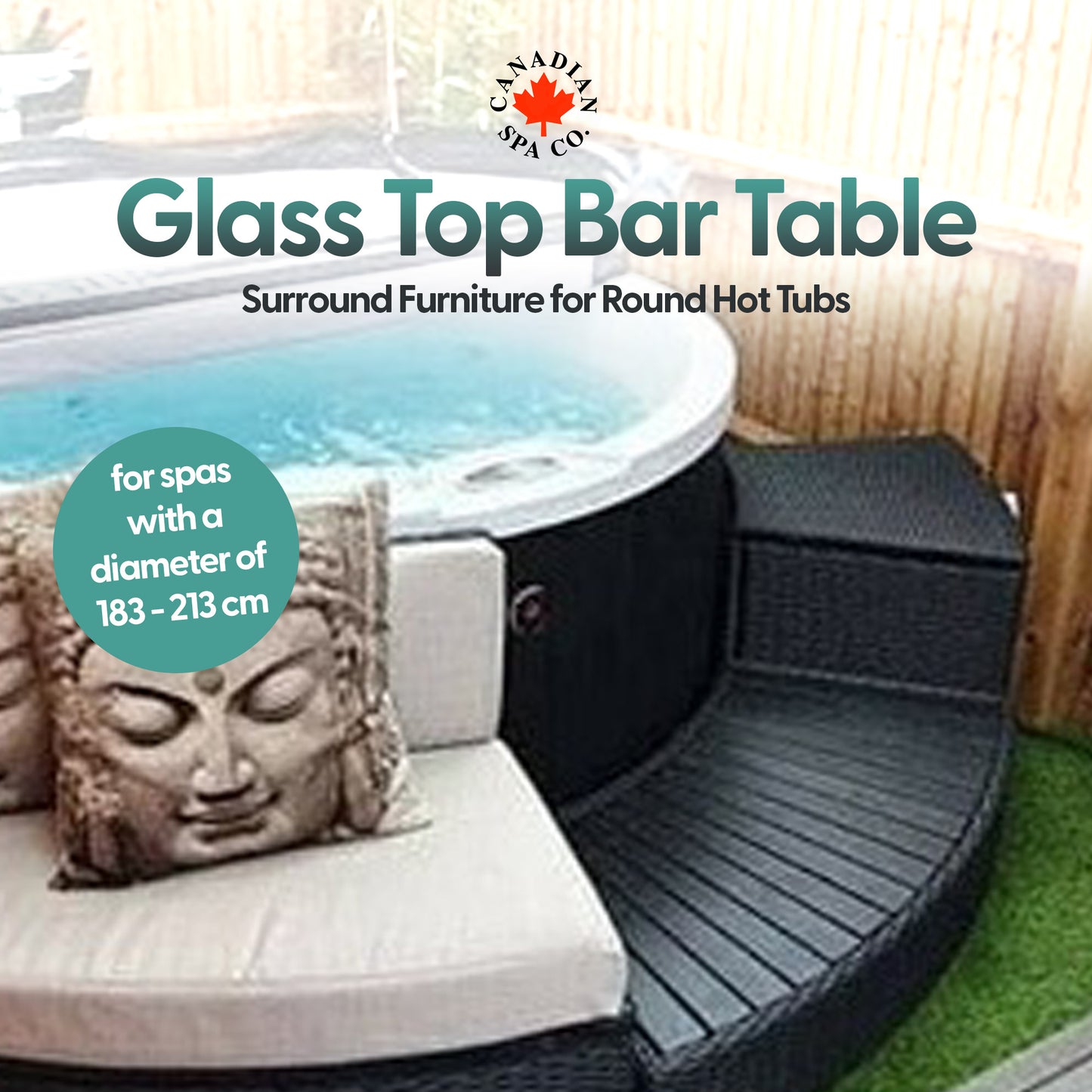 Glass Top Bar - Round Surround Furniture