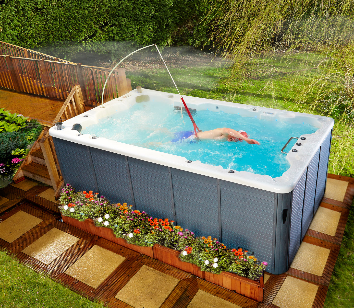 16ft Swim Spa 19HP-Jet 7-Person - XTrainer