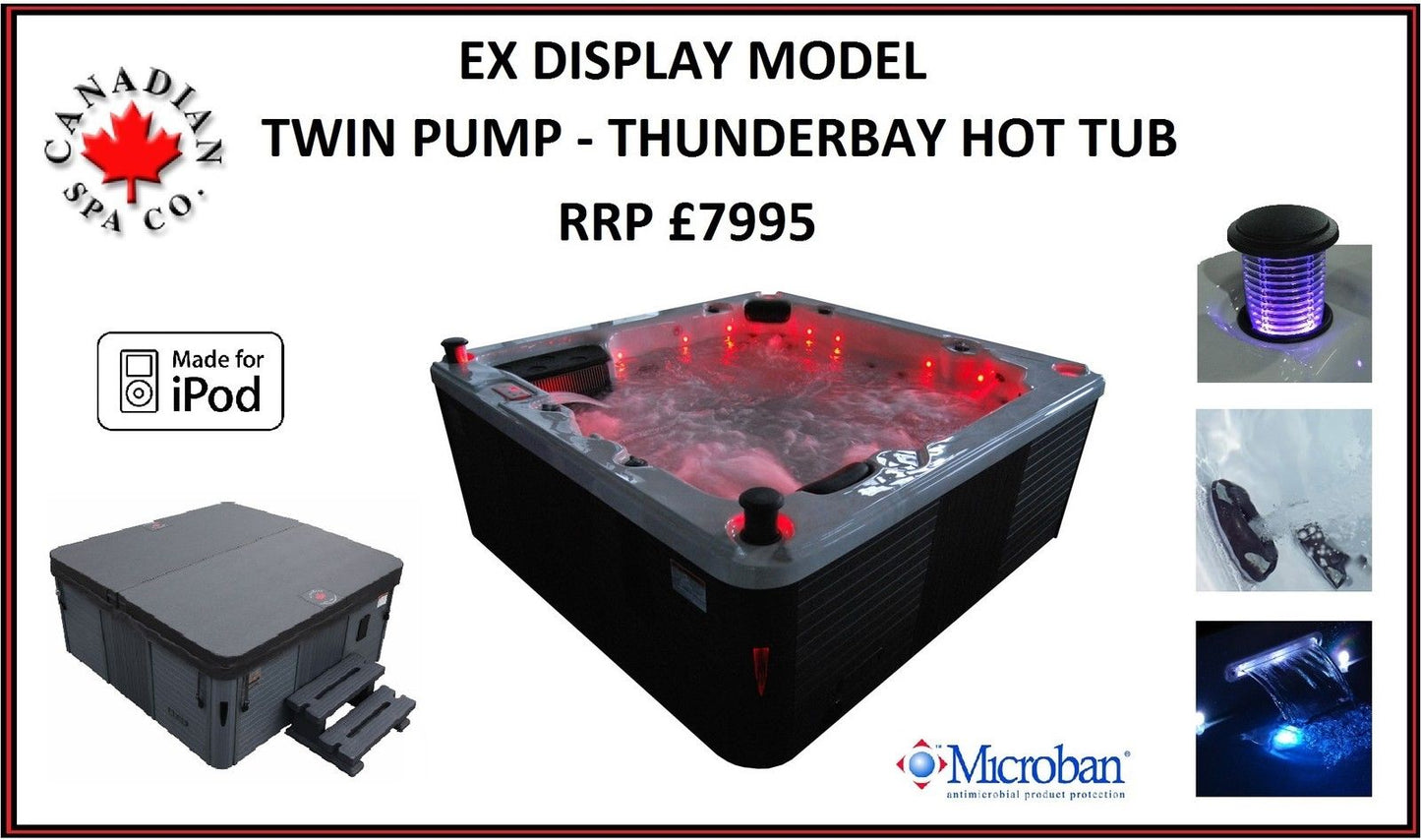 Ex Display Canadian Spa Thunderbay 6 Person Hot Tub - Twin Pump - 2yr Warranty